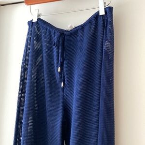 Marina blu large cover up palazzo wide pants mesh swim bottoms l